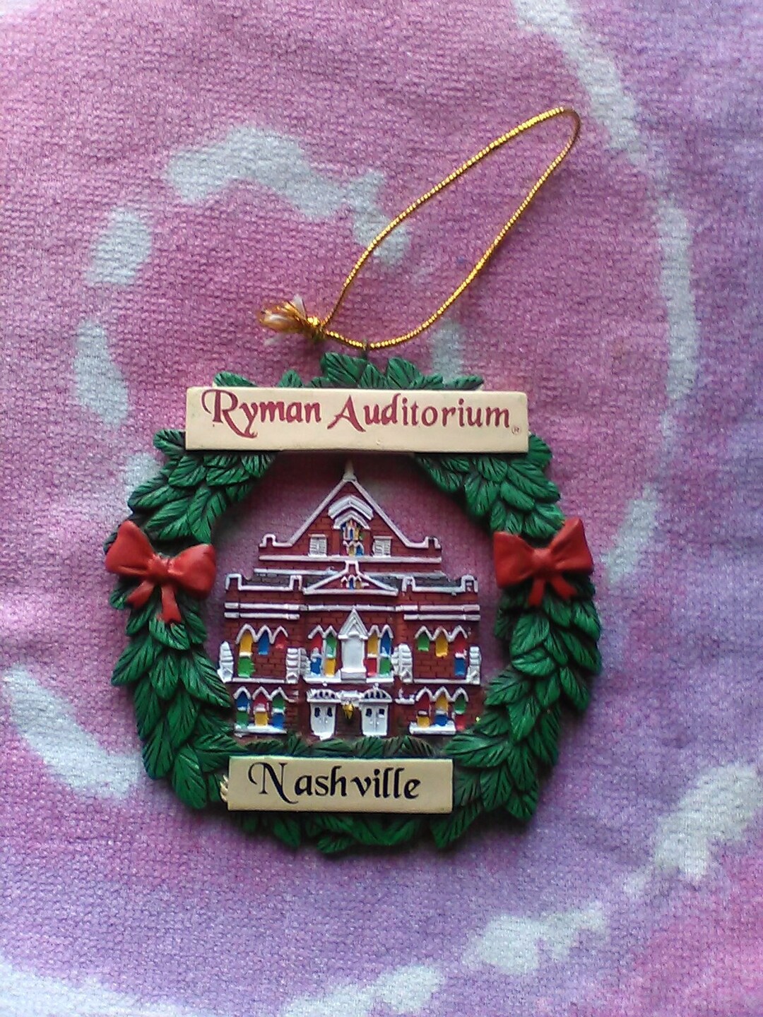 Vintage 1990s Ryman Auditorium Nashville Christmas Ornament Grand Ole
