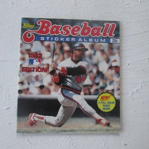 Vintage 1983 Topps Baseball Sticker Album Major League Baseball Sticker Book Unused Reggie Jackson California Angels Cover Montreal Expos
