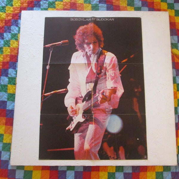Vintage 1978 Bob Dylan Live At Budokan Poster Columbia Records Dylan Nippon Budokan Hall Japan Album Foldout Poster Joel Bernstein Photo