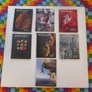 Vintage 1990s Lot of 7 Smithsonian Magazines 1993 1996 The Smithsonian Institution  Amber Vietnam Square Dancing Orangutan Dragonfly Gunks