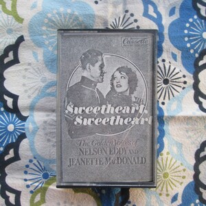 Vintage Sweetheart Sweetheart Audio Cassette Tape Golden Voice of Nelson Eddy And Jeanette MacDonald Dub Irish Series 2000 Tape 60 Minutes
