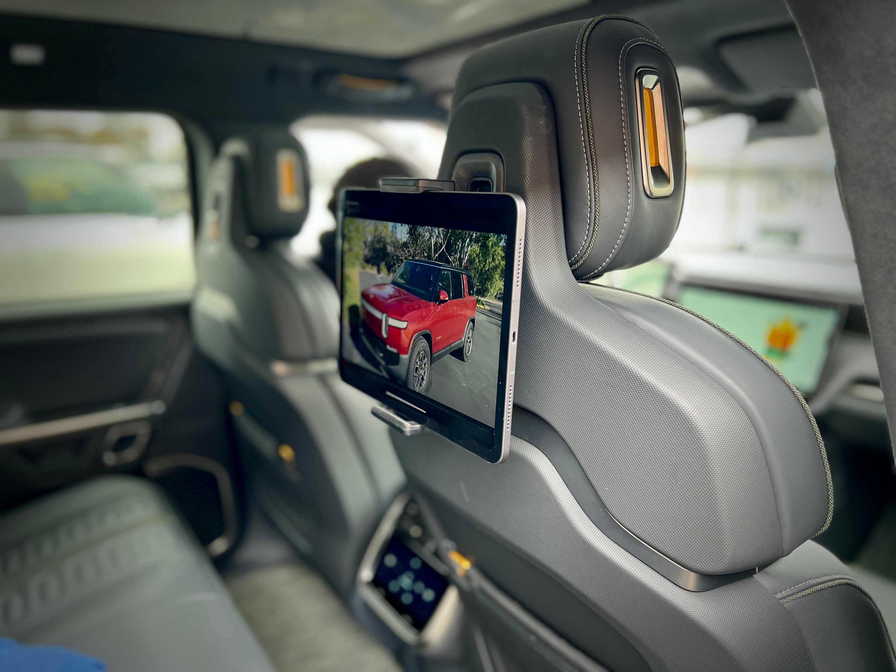 Magnetic Tablet / iPad Holder Mounts installed: feedback, review, notes &  photos  Rivian Forum - R1T R1S R2 R3 News, Specs, Models, RIVN Stock 