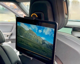 iPhone Cell phone - iPad / Tablet Mount Fits R1T and R1S rear seats, Compatible with Rivian R1T and R1S models.