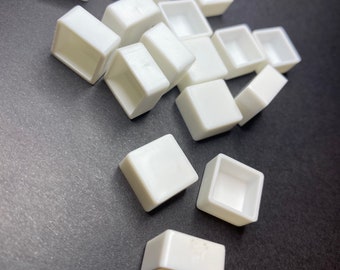 Half of 1ml Square White Watercolor Pan Pack of 100