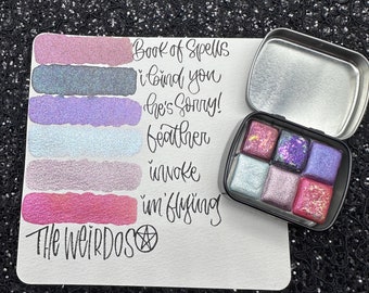 The Weirdos Halloween Collection Color Set 2ml Half Pan Size Handmade Watercolor Hydracolour Artist Paint Palette