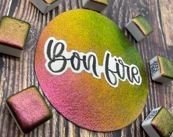 Bon Fire Color Shift Handmade watercolor