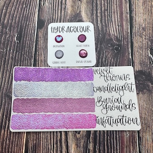 Gothic Romance Collection Sample Dot Card Watercolor Paint Handmade Watercolors