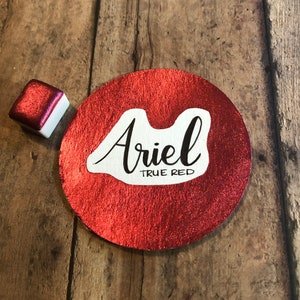 Ariel Red Metallic Handmade Watercolor Half Pan