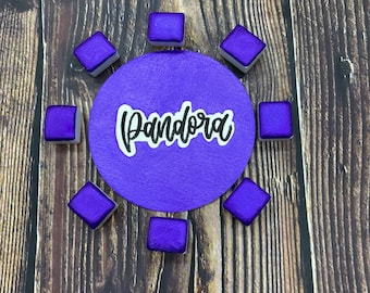 Pandora Purple Shimmer Metallic Handmade Watercolor