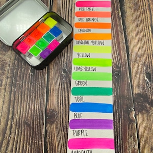 Neons 2ml Pan Handmade Watercolor Neon Watercolor 11 Color Set