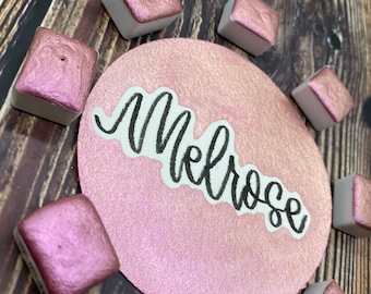 Melrose Pink Peach Color Shift Handmade Watercolor Colorshift