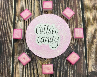 Cotton Candy Pink Chunky Glitter Sparkle Slight Colorshift Handmade Watercolor
