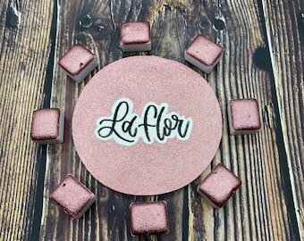 La Flor Pink Fine Glitter Handmade Watercolors