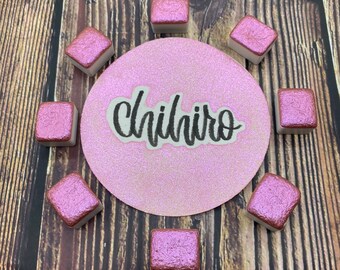 Chihiro Pink Chameleon Handmade watercolor