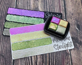 Starlight Collection Color Set 2ml Half Pan Size Handmade Watercolor Hydracolour Artist Paint Palette