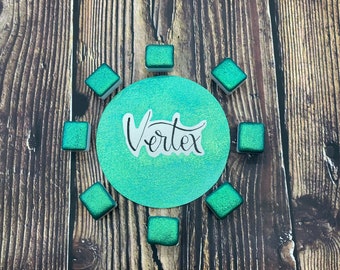Vertex Green Chunky Shift Handmade Watercolor Halfpan