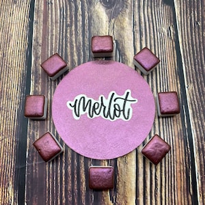 Merlot Wine Red  Handmade Watercolor
