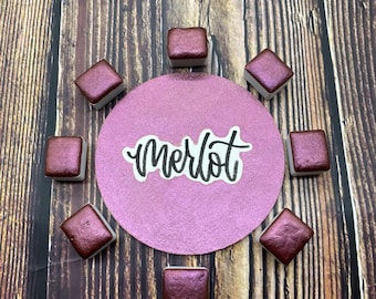 Merlot Wine Red  Handmade Watercolor