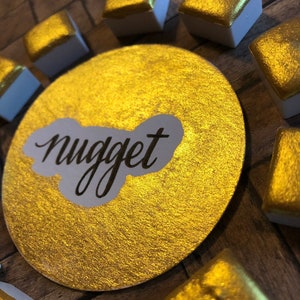 Nugget Gold Shimmer Metallic Handmade Watercolor image 6