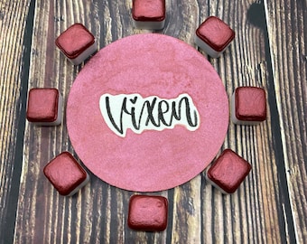 Vixen 2.0 Med Red Handmade watercolor
