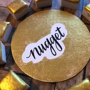 Nugget Gold Shimmer Metallic Handmade Watercolor image 2