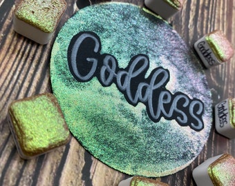 Goddess Super Chunky Sparkle Chameleon Handmade watercolor