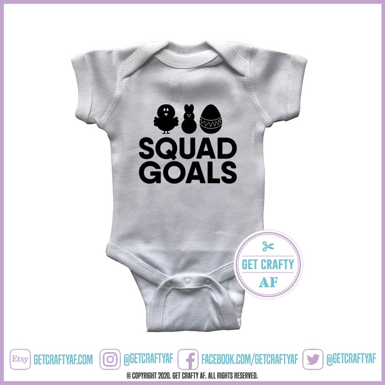 Easter Baby Bodysuit Squad Goals Bodysuit Easter Clothes Egg Hunting Outfit Easter Baby Outfit