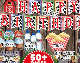 Farm Birthday Party, Barnyard Birthday Decorations, Farm Birthday Pack, Barnyard Birthday, Instant Download