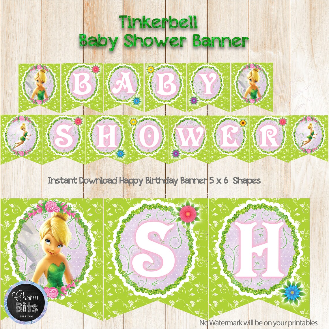 TINKERBELL Baby Shower Decorations, Tinkerbell Baby Shower Party