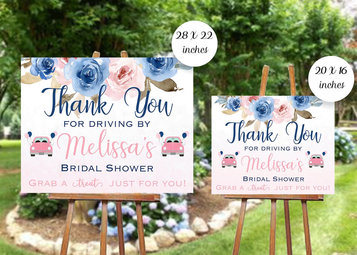 Drive By Bridal Shower Yard Sign Personalized Bridal Shower Etsy