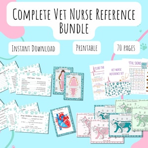KOMPLETTES Referenz-Referenzset für eine Krankenschwester, DIGITALER DOWNLOAD, zum Ausdrucken. Studie, Vitale, Skelett, Herz, Zahn, lernen, packen, setzen.