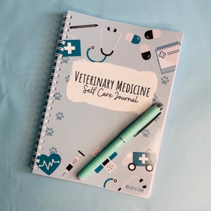 Veterinary Medicine Self Care Journal, Vet, Vet Nurse, Mental Health, Notebook,