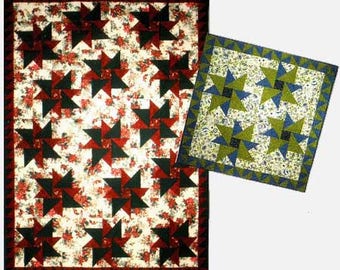 Designs to Share with You - Star Flowers - quilt pattern - lap quilt - table topper - DSY155