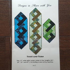 Designs to Share with You - draaien en draaien - quiltpatroon - tafelloper - DSY117