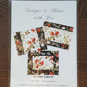 Designs zum Teilen mit Ihnen - As You Like It - Quilt Anleitung - Tischsets - DSY211