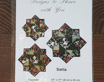 Designs to Share with You - Stella - quilt pattern - placemat - centerpiece - table topper - DSY204