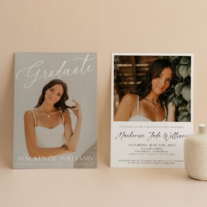 2023 Graduation Template Announcement Invitation Card Custom Class of 2023 Evite Photo Card Graduate High School College Grad Party