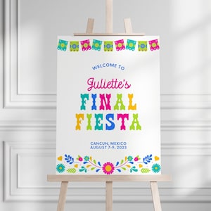 Final Fiesta Bachelorette Party Welcome Sign Template Bachelorette Weekend Mexico Bachelorette Fiesta Bachelorette Party Final Fiesta Hen