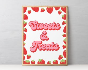 Berry First Birthday Treats Sign Digital Template Strawberry First Birthday Berry Sweet Birthday Food Sign Strawberry Birthday Sign