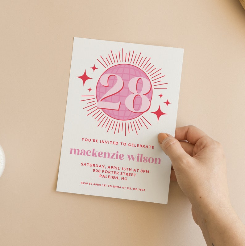 Birthday Invitation TEMPLATE Canva Invite Download Editable Etsy