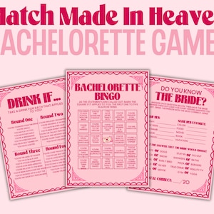 Modèle modifiable JEUX téléchargeables EVJF, EVJF, EVJF, EVJF rose, mariage parfait