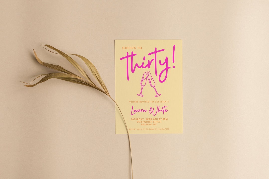 Birthday Invitation TEMPLATE Canva Invite Download Editable Modern ...