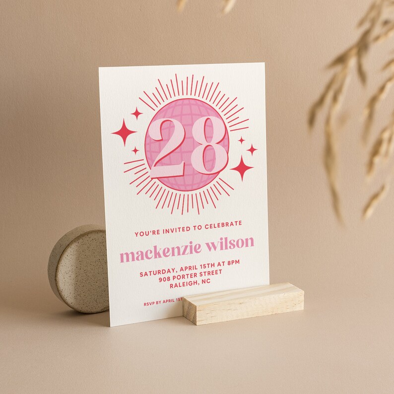 Birthday Invitation TEMPLATE Canva Invite Download Editable Etsy