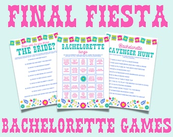 Six Final Fiesta Bachelorette Party Games Template Bachelorette Weekend Mexico Bachelorette Fiesta Bachelorette Party Final Fiesta Hen