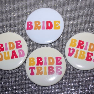 8 Naughty Bachelorette Party Favors Buttons Pins Pink White Girls Night Squad Accessories