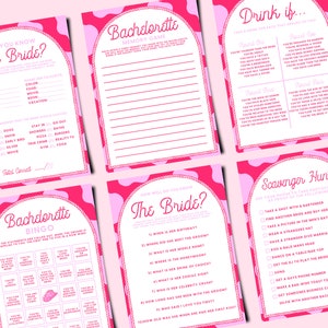 Editable Last Rodeo Bachelorette Party Template Games Six Rowdy Themed ...