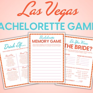 Las Vegas Bachelorette GAMES Template Itinerary Bach Girls Weekend Instant Download Bingo Games Casino Theme Scavenger Hunt Drink If Games