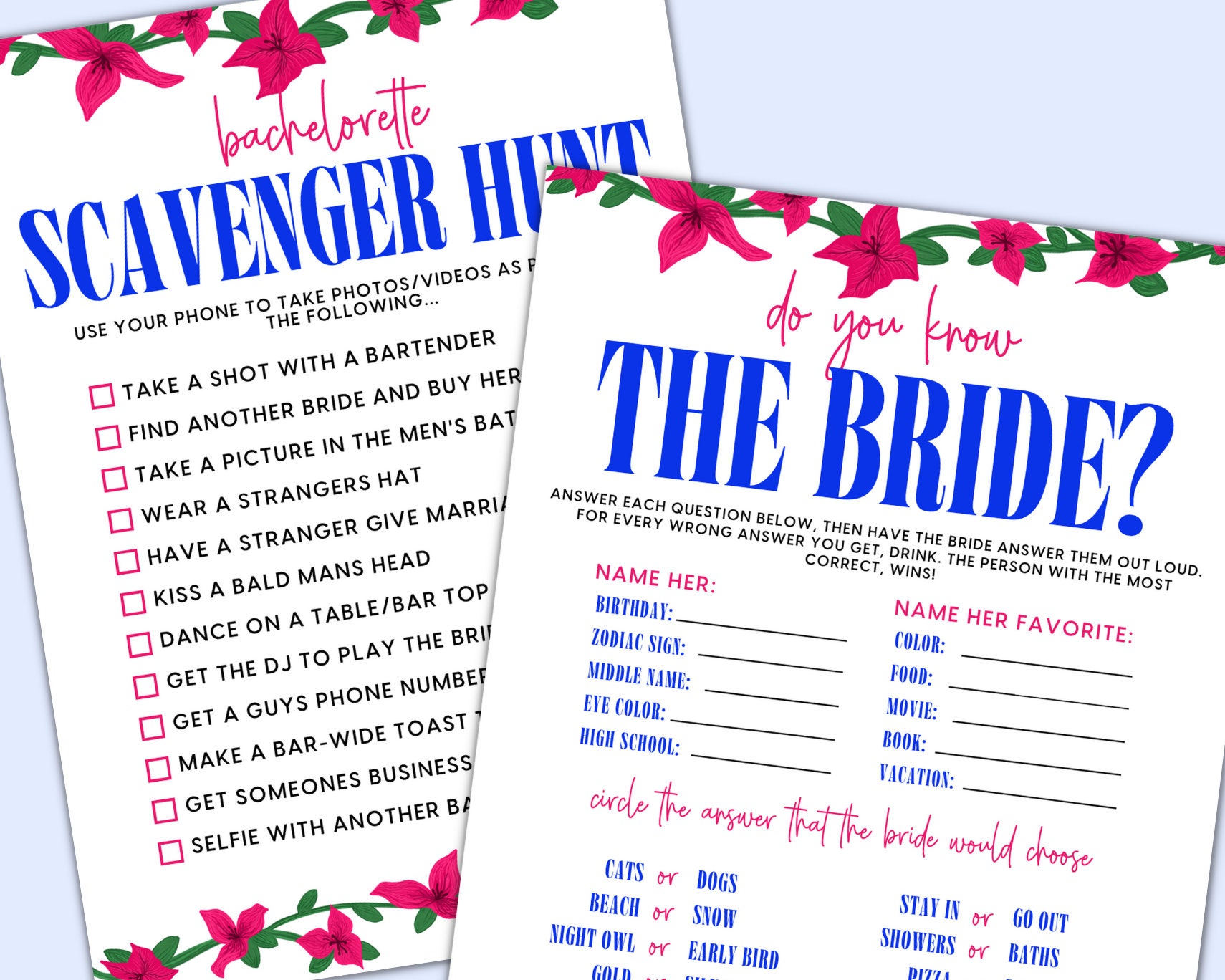 Editable Mamma Mia Themed Bachelorette Party Template Games Six ...