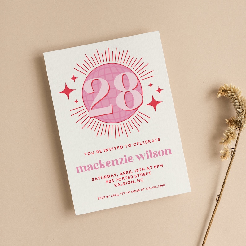 Birthday Invitation TEMPLATE Canva Invite Download Editable - Etsy
