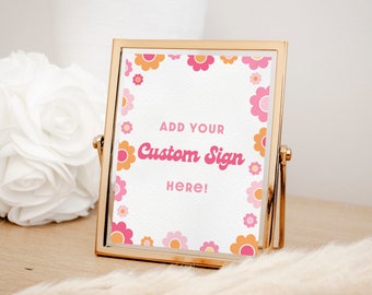 Groovy één verjaardag aangepaste teken Groovy eerste verjaardag tekenen bloemen eerste verjaardag meisje Groovy één decoraties één Groovy Girl decor